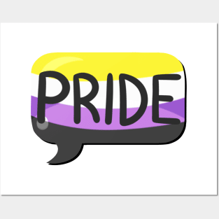 LGBTQ+ Pride Flag Bubble - Nonbinary Posters and Art